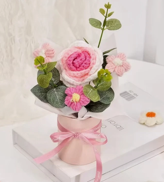 Crochet Rose Flower Bouquet
