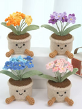 Crochet Flower Plant in a Pot – Handmade Artificial Potted Flower Gift